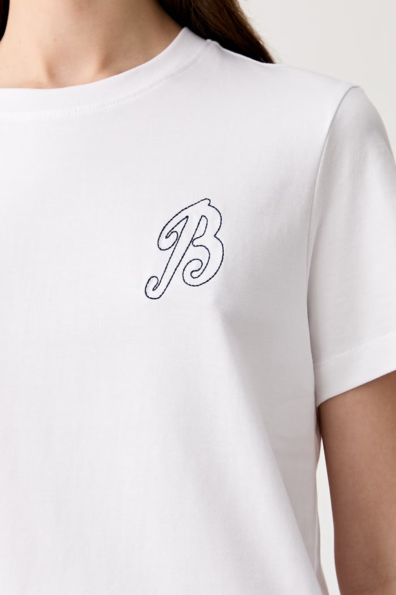 Barbour T-shirt damski bawełniany z elastanem Rosalie LTS0730 biały