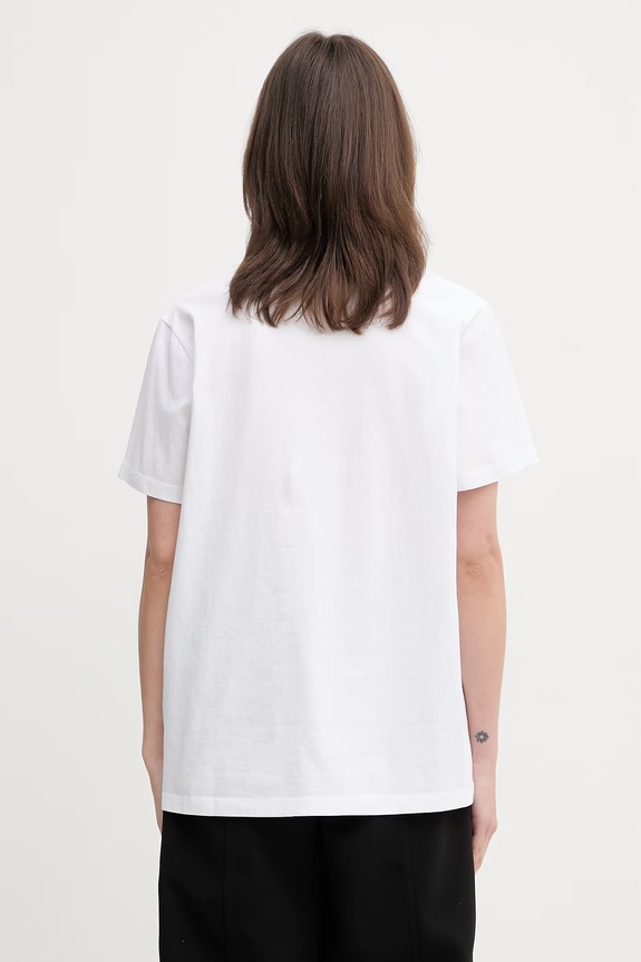 Odzież GANNI T-shirt bawełniany damski A1050291 biały