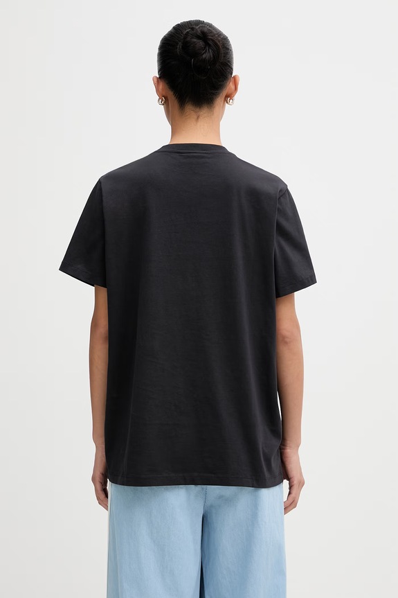 Odzież GANNI T-shirt bawełniany damski A1050257 granatowy