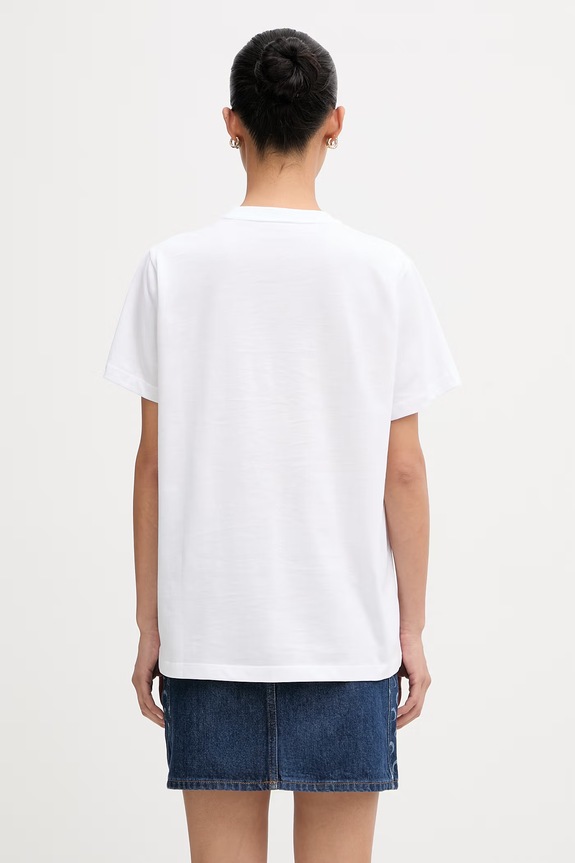 Odzież GANNI T-shirt bawełniany damski A1050247 biały