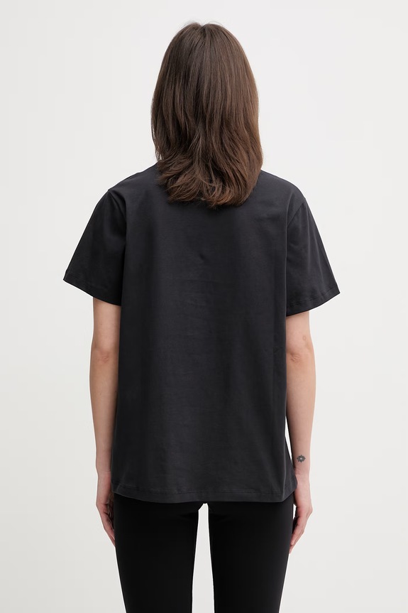Odzież GANNI T-shirt bawełniany damski A1050200 czarny
