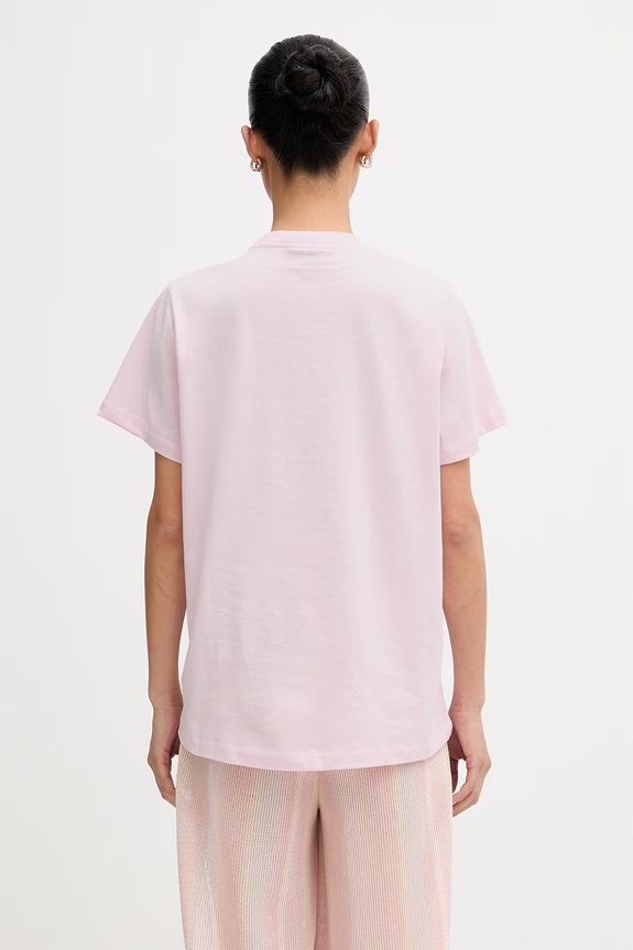 Odzież GANNI T-shirt bawełniany damski A1050197 różowy