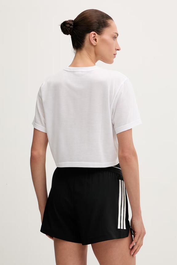 Odzież adidas Performance T-shirt sportowy damski z wiskozą WORKOUT ESSENTIALS JC9556 biały