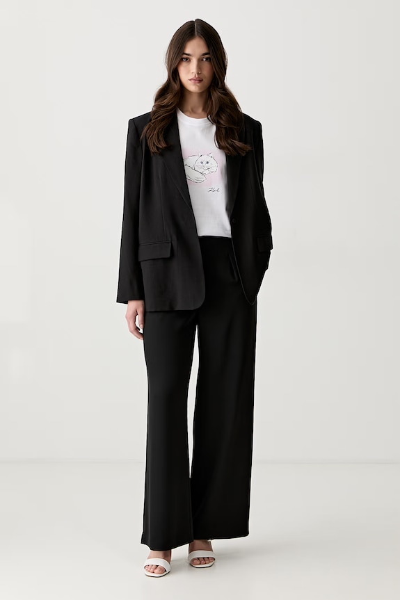 Karl Lagerfeld T-shirt damski bawełniany B3W17069 biały AW26