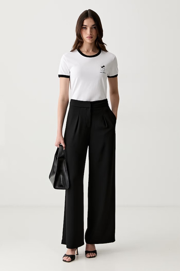 Karl Lagerfeld T-shirt damski bawełniany IKON B3W17092 biały AW26