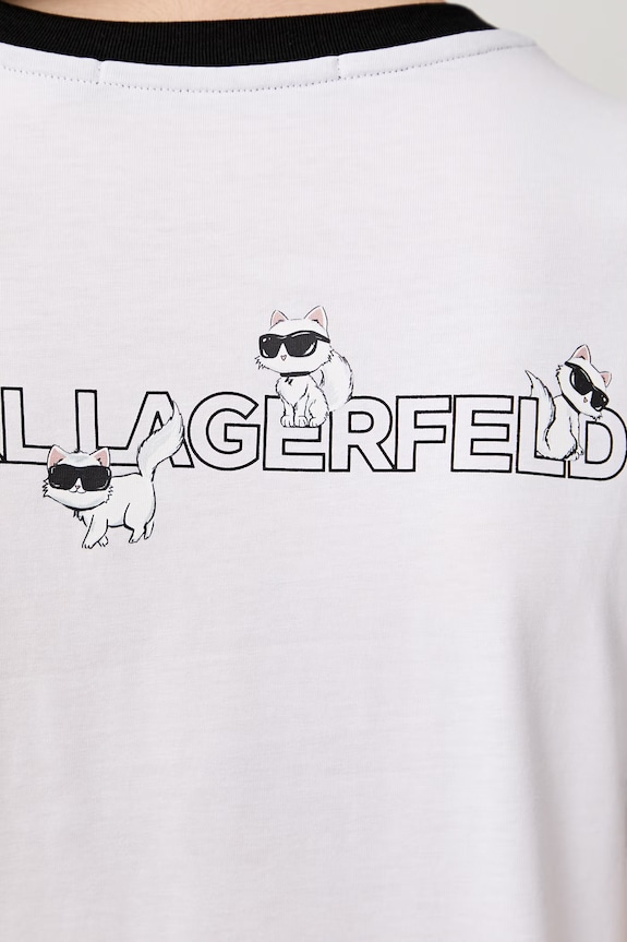 Karl Lagerfeld T-shirt damski bawełniany IKON B3W17092 biały