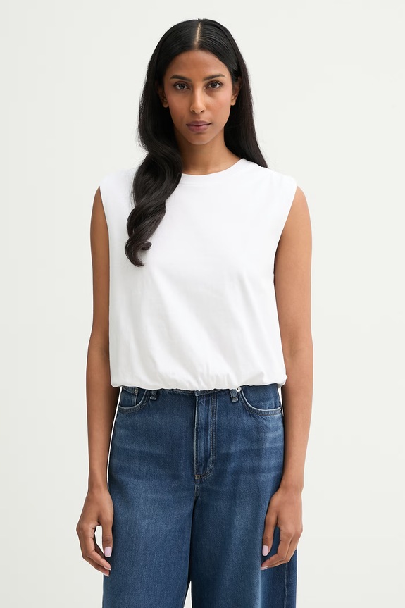 Rag & Bone top pentru femei, din bumbac Mica alb RE9D26PT3MW