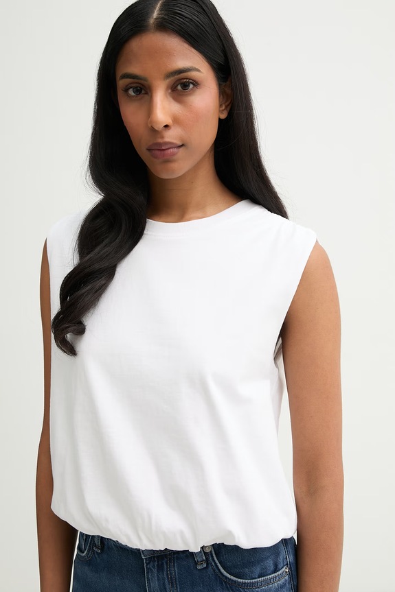 Rag & Bone top pentru femei, din bumbac Mica alb RE9D26PT3MW