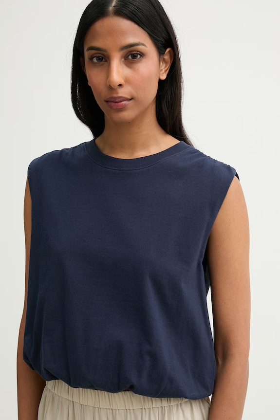 rag & bone top pentru femei, din bumbac Mica bleumarin RE9D26PT3MW