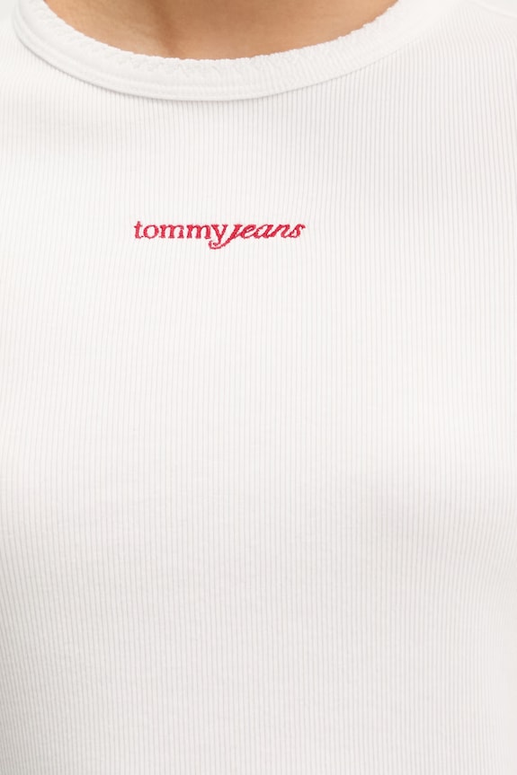 Tommy Jeans tričko dámske bavlnené s elastanom DW0DW22809 biela