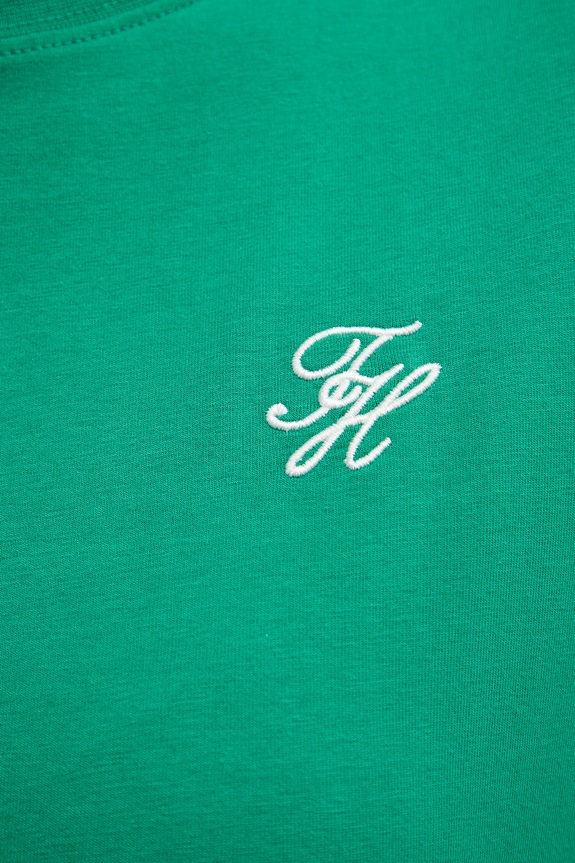 Tommy Hilfiger tricou pentru femei cu bumbac verde WW0WW49941