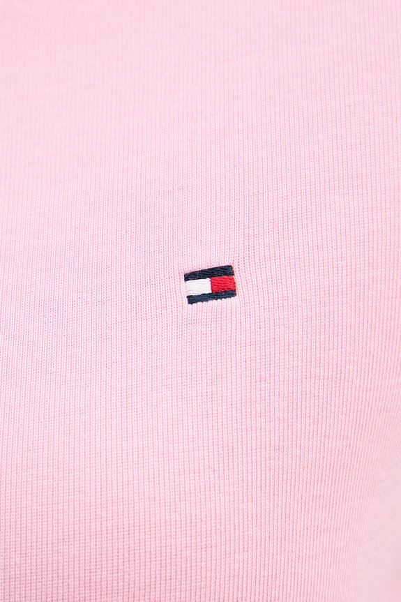 Tommy Hilfiger longsleeve de damă din bumbac WW0WW49928 roz