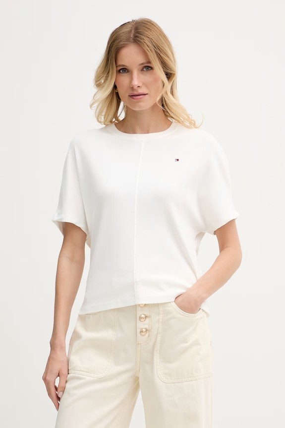 Tommy Hilfiger tričko dámske bavlnené biela WW0WW49926