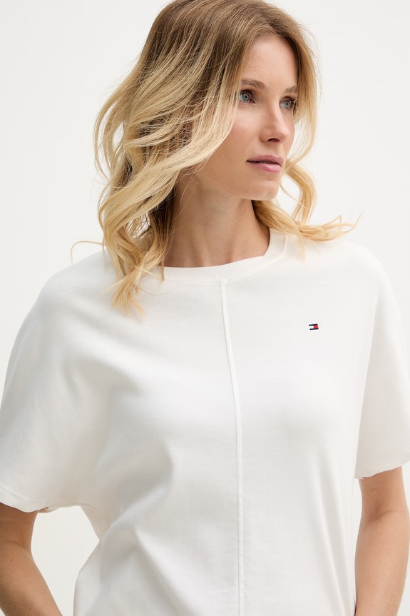 Tommy Hilfiger tričko dámske bavlnené biela WW0WW49926