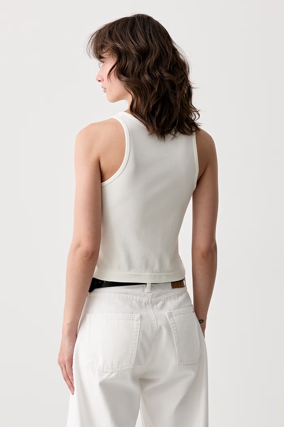 Odzież adidas crop top damski z bawełną KS7838 beżowy