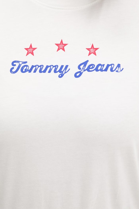 Tommy Jeans majica za žene od pamuka DW0DW23481 bijela
