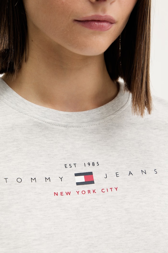 Tommy Jeans T-shirt damski z bawełną DW0DW22789 szary
