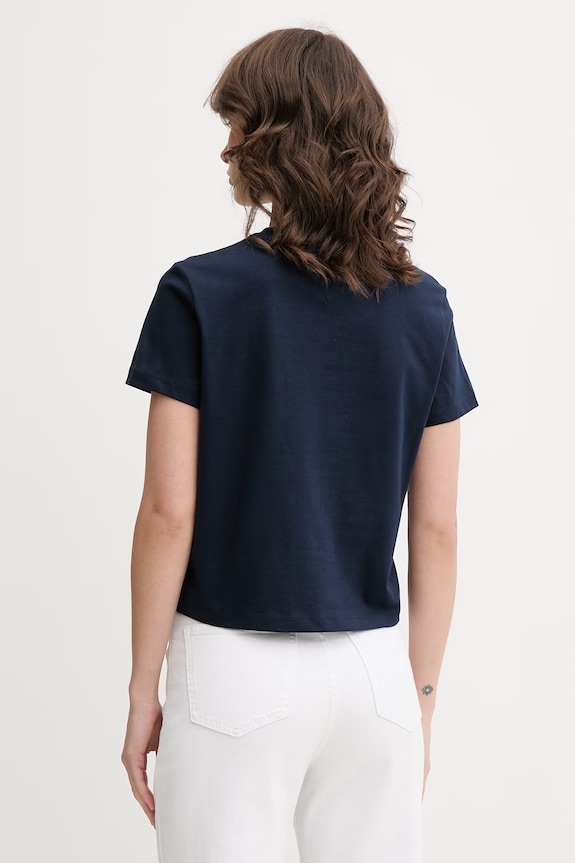 Oblečenie Tommy Jeans tričko dámske bavlnené DW0DW22818 tmavomodrá