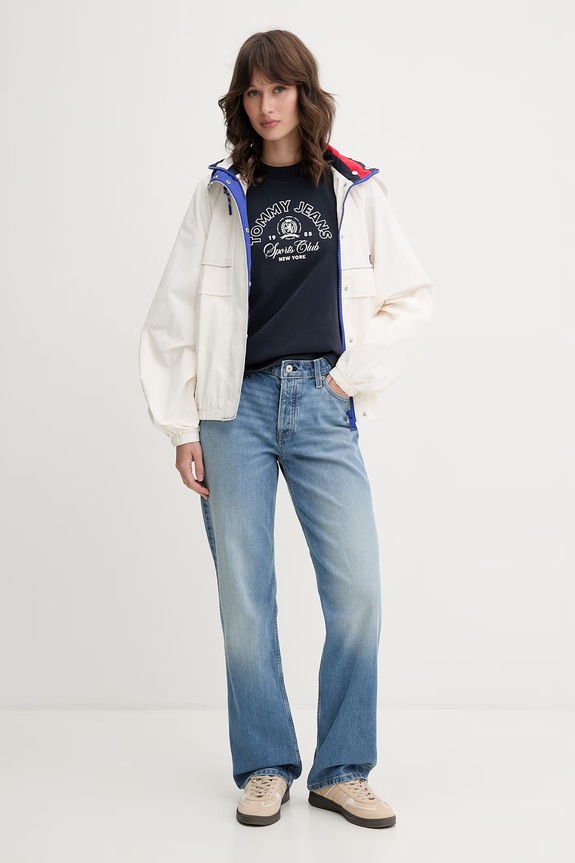 Tommy Jeans tričko dámské bavlněné DW0DW22816 námořnická modř AW26