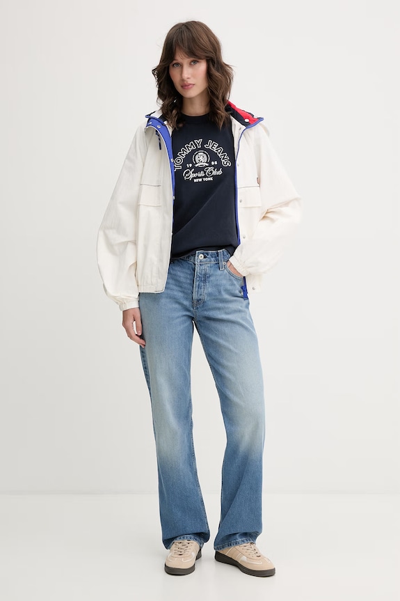 Tommy Jeans tričko dámské bavlněné DW0DW22816 námořnická modř AW26