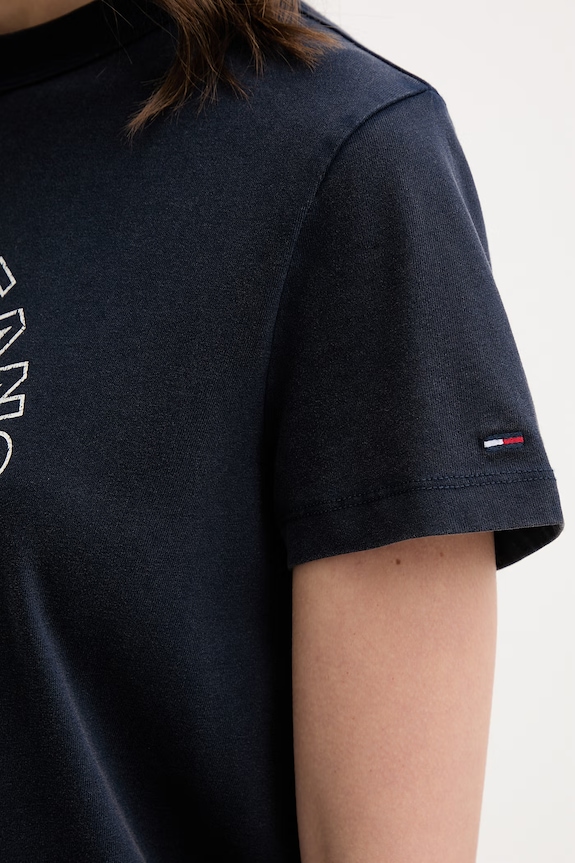 Tommy Jeans tričko dámské bavlněné DW0DW22816 námořnická modř