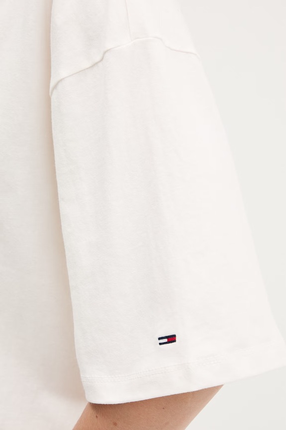 Tommy Jeans T-shirt damski bawełniany DW0DW22803 beżowy