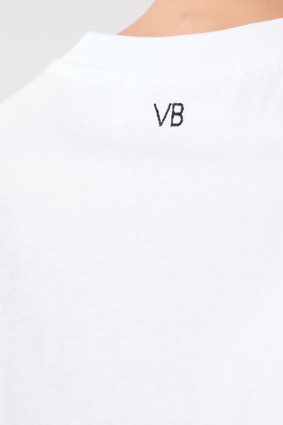 Victoria Beckham T-shirt damski bawełniany Tilly 1226JTS007471A biały
