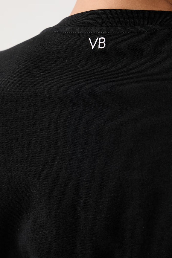 Victoria Beckham T-shirt damski bawełniany Tilly 1226JTS007471A czarny