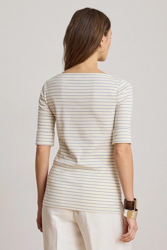 Lauren Ralph Lauren tričko dámske s bavlnou 200P13919 béžová AW26