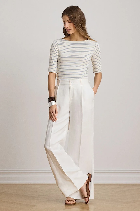Oblečenie Lauren Ralph Lauren tričko dámske s bavlnou 200P13919 béžová