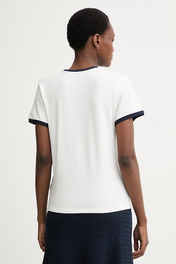 Ρούχα Tommy Hilfiger t-shirt γυναικείο με lyocell WW0WW50032 λευκό