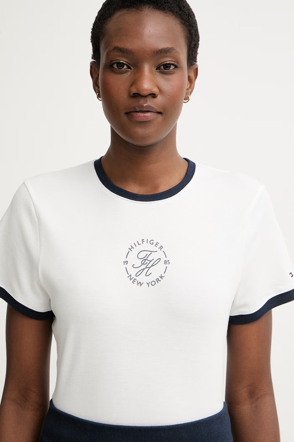 Tommy Hilfiger t-shirt γυναικείο με lyocell λευκό WW0WW50032