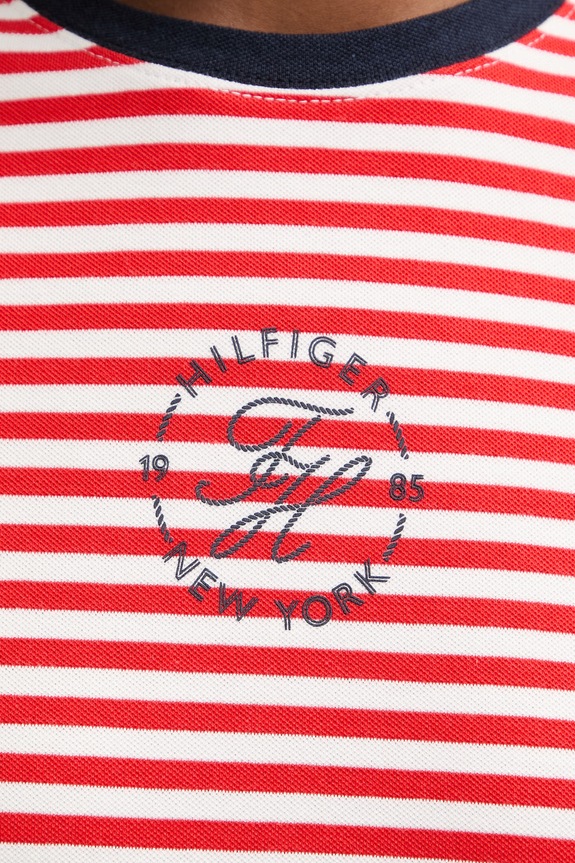 Tommy Hilfiger t-shirt γυναικείο με lyocell WW0WW50032 κόκκινο