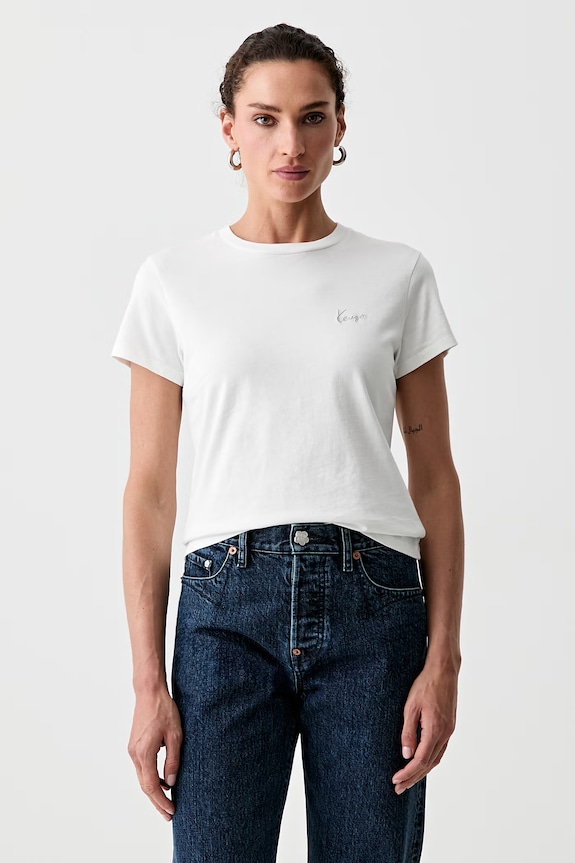 Kenzo T-shirt damski bawełniany biały FG62TS2614SG