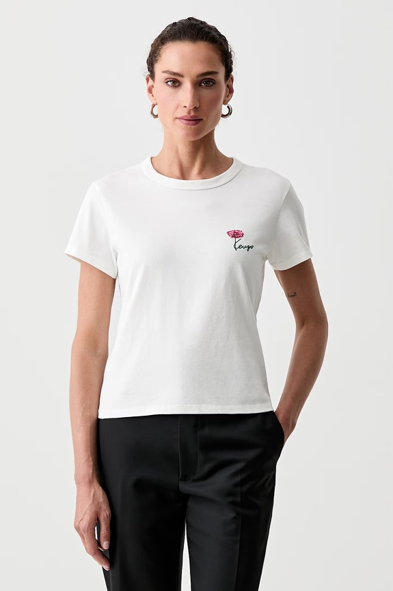 Kenzo T-shirt damski bawełniany biały FG62TS2714SG