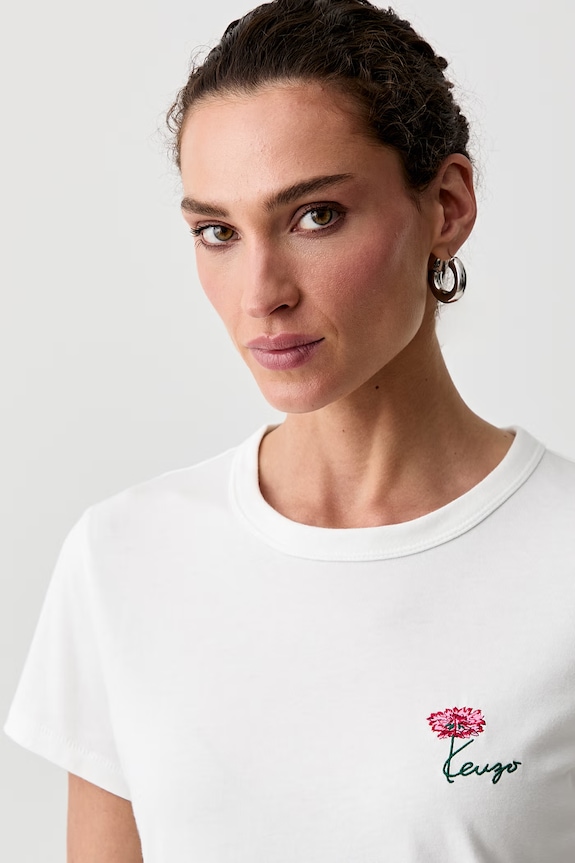 Kenzo T-shirt damski bawełniany biały FG62TS2714SG