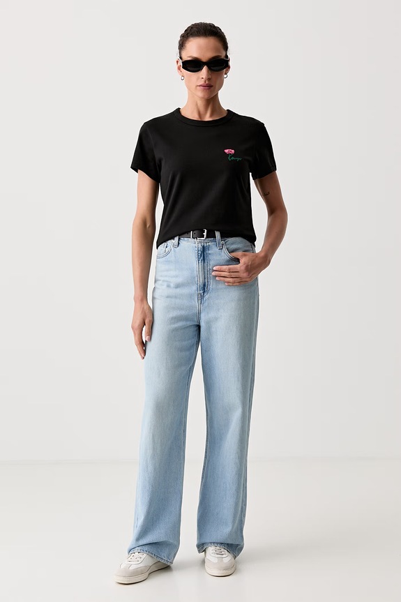 Kenzo tričko dámske bavlnené FG62TS2714SG čierna AW26