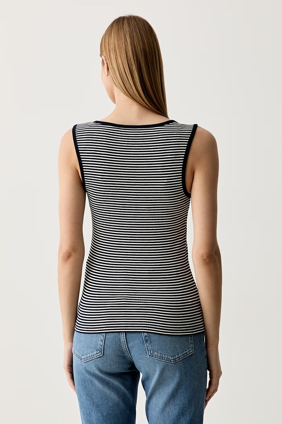 Oblečenie Tommy Hilfiger top dámsky s viskózou WW0WW52112 tmavomodrá