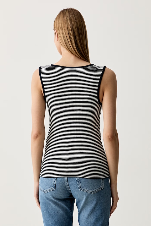 Oblečenie Tommy Hilfiger top dámsky s viskózou WW0WW52112 tmavomodrá