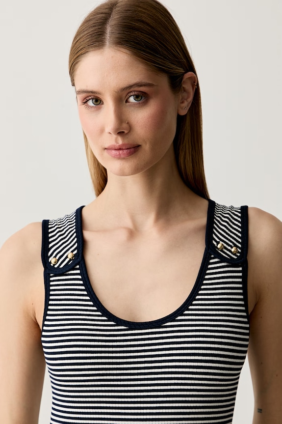 Tommy Hilfiger top dámsky s viskózou tmavomodrá WW0WW52112