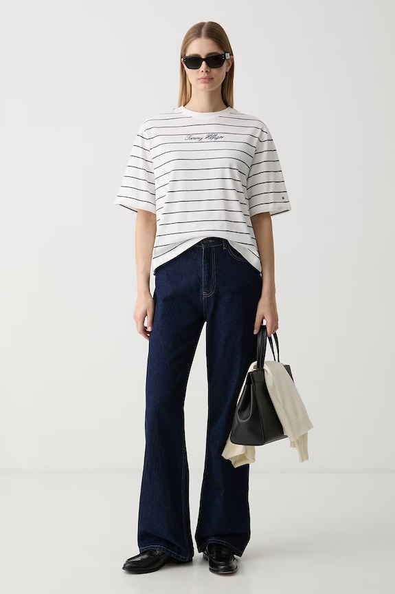 Tommy Hilfiger tričko dámske bavlnené WW0WW50948 biela AW26