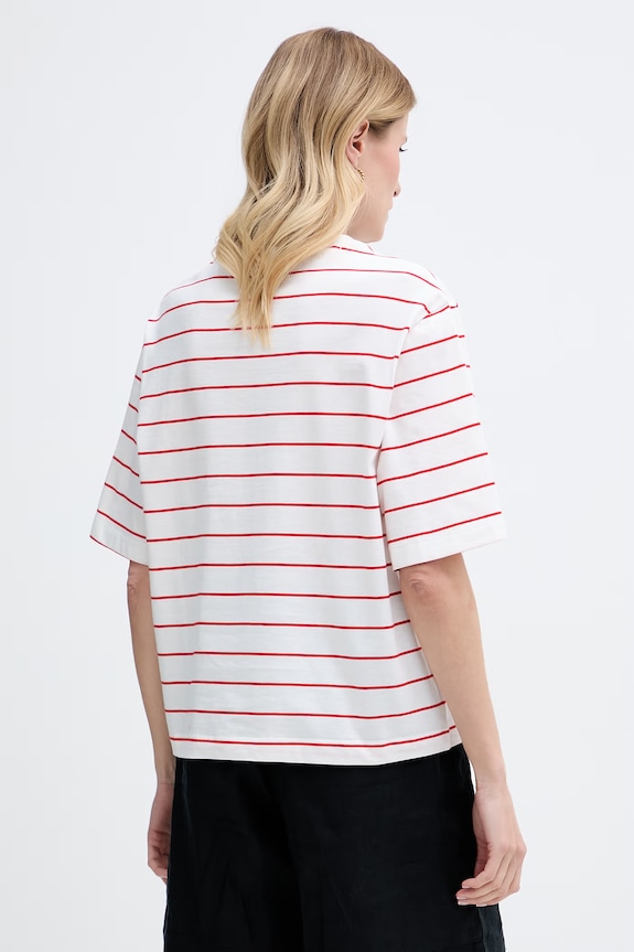 Odzież Tommy Hilfiger T-shirt damski bawełniany WW0WW50948 biały