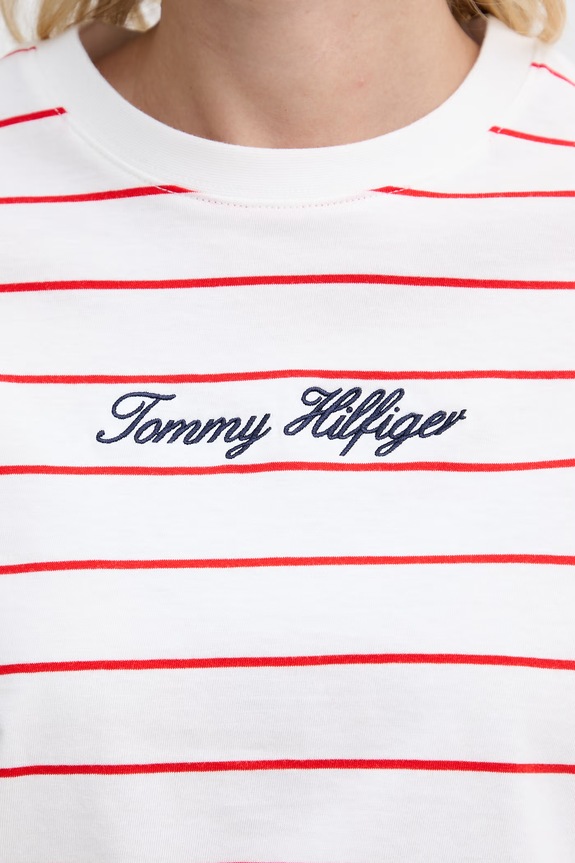 Tommy Hilfiger T-shirt damski bawełniany WW0WW50948 biały