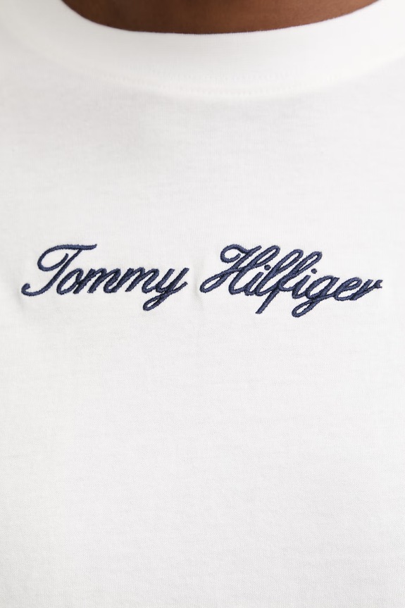 Tommy Hilfiger tricou pentru femei, din bumbac WW0WW50948 alb