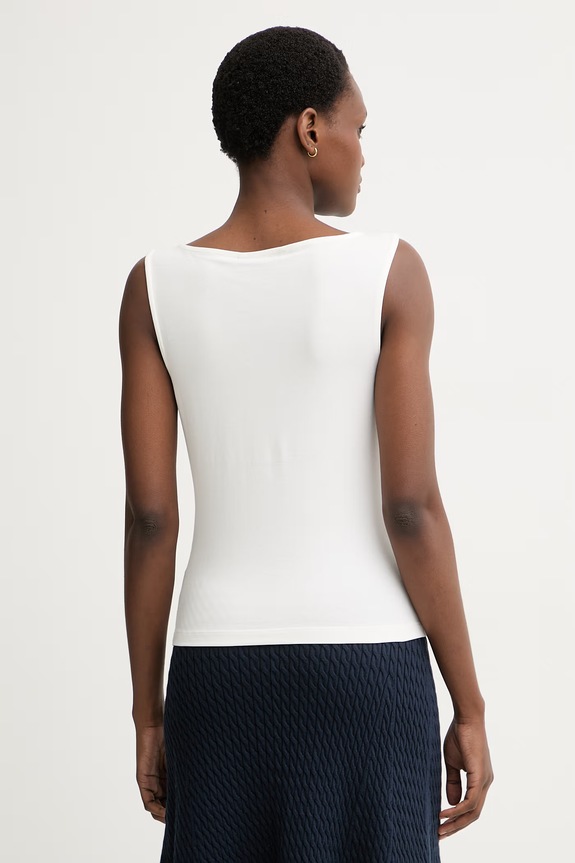 Îmbrăcăminte Tommy Hilfiger top de damă din bumbac cu elastan WW0WW50947 alb