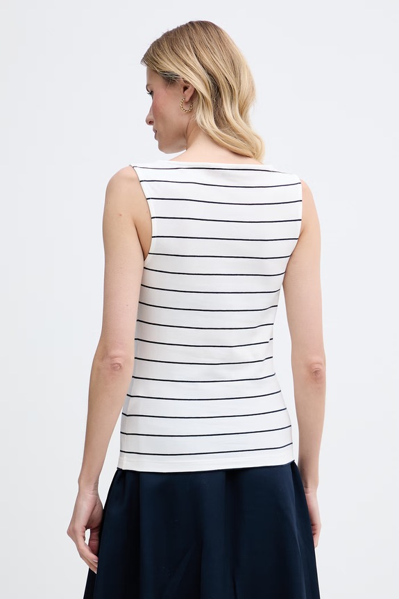 Odzież Tommy Hilfiger top damski bawełniany z elastanem WW0WW50947 biały