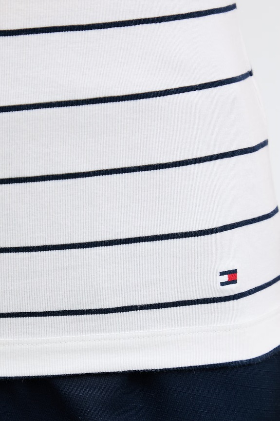 Tommy Hilfiger top damski bawełniany z elastanem WW0WW50947 biały