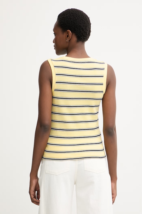 Oblečenie Tommy Hilfiger top dámsky bavlnený WW0WW50025 žltá