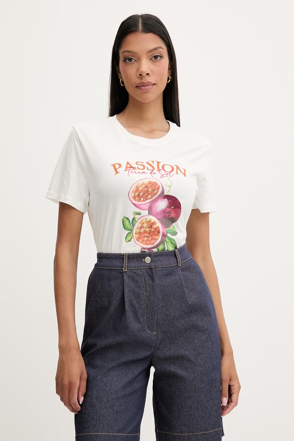 Morgan T-shirt damski z modalem DTERRA biały 261.DTERRA