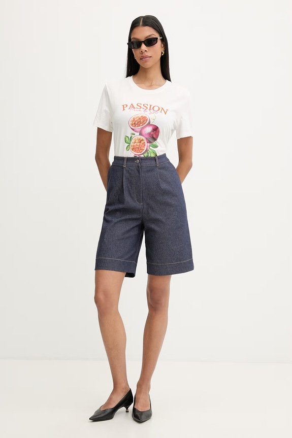 Morgan T-shirt damski z modalem DTERRA 261.DTERRA biały AW26
